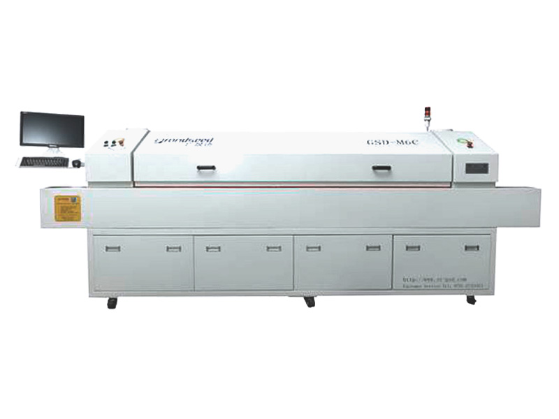 Medium-sized six-temperature zone hot air reflow soldering GSD-M6N